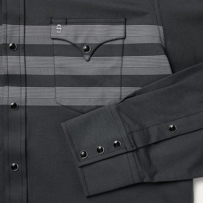 Stetson Border Stripe Twill Western Shirt