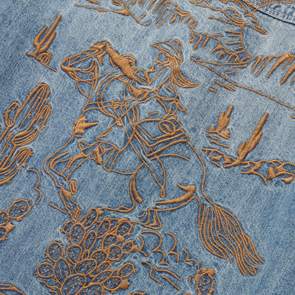 Stetson Embroidered Light Denim Shirt