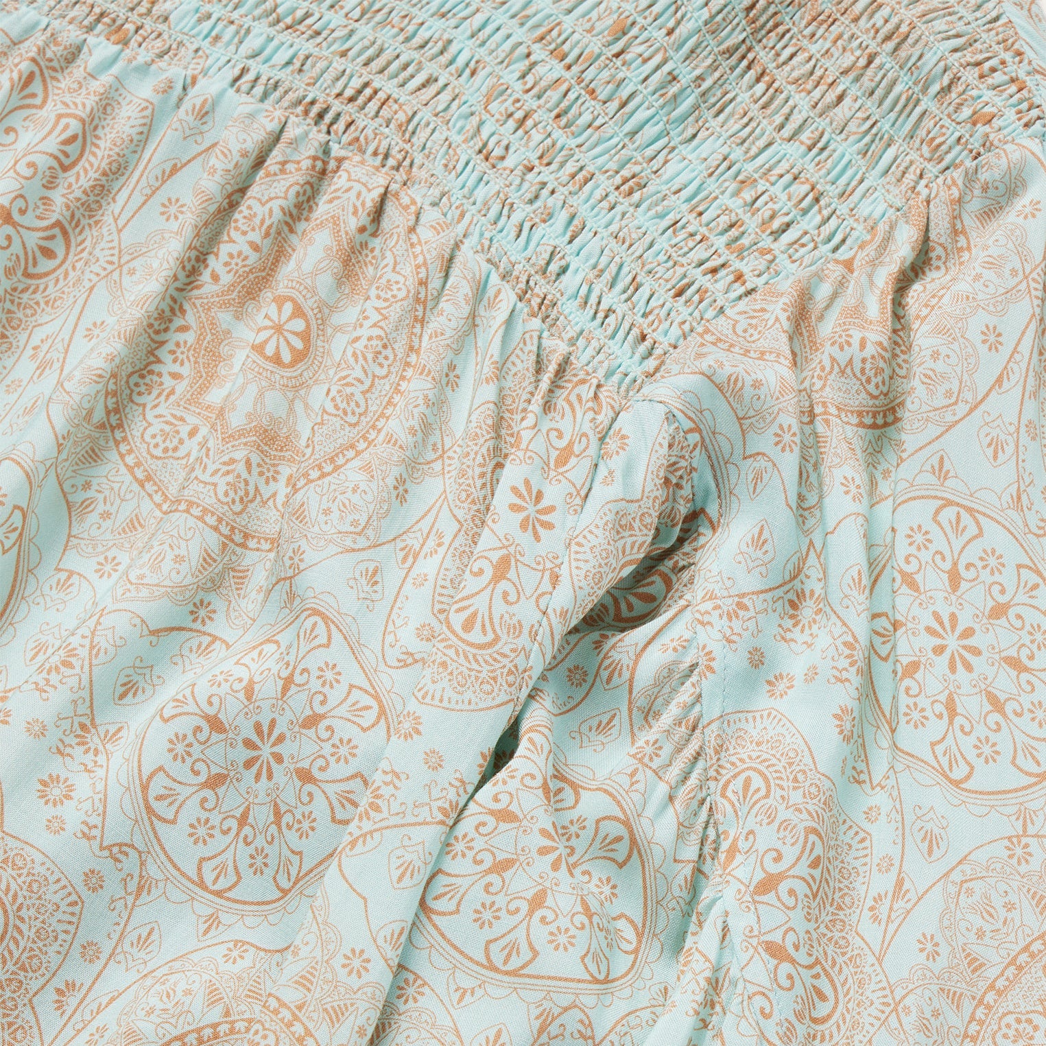 Stetson Mandala Print Peasant Blouse