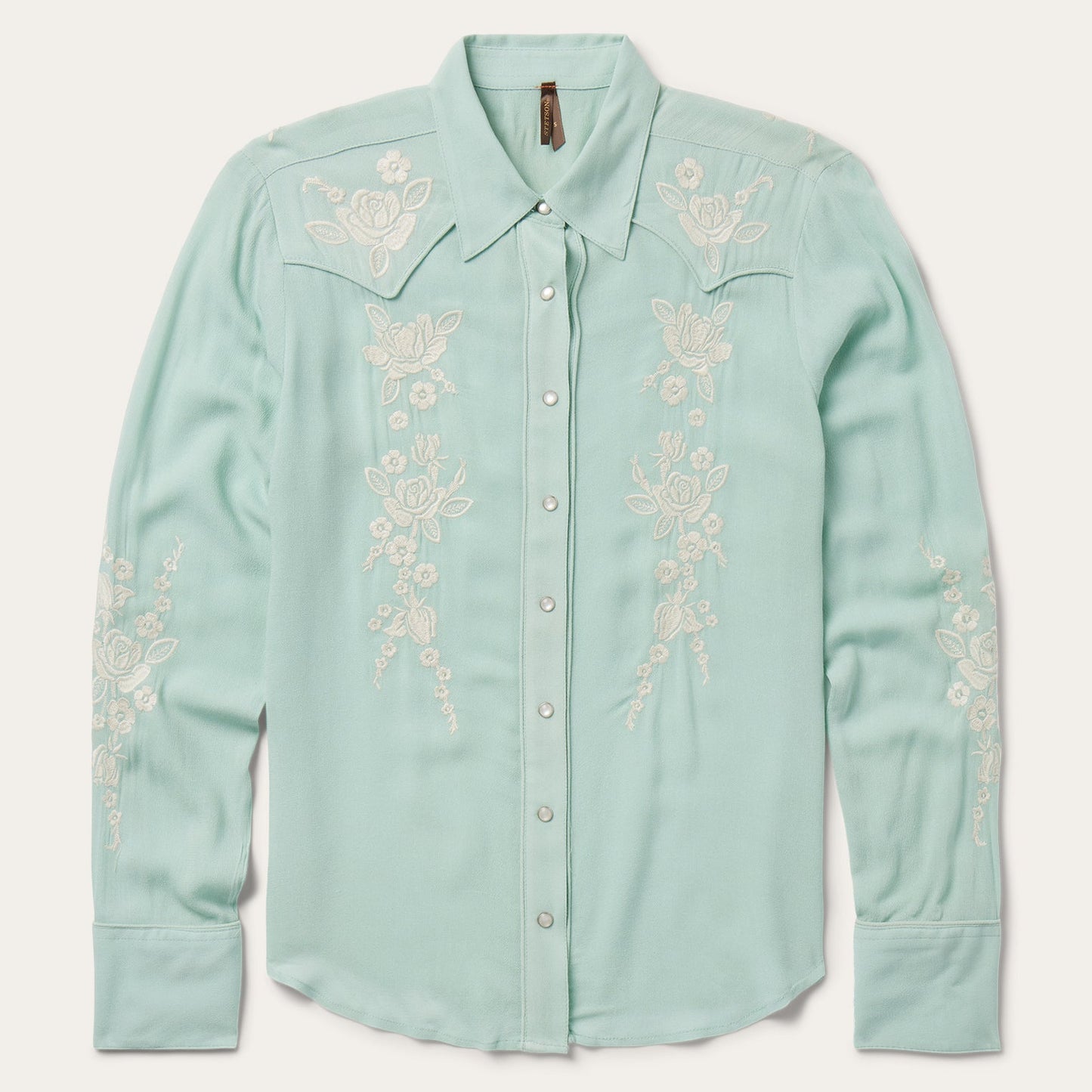 Stetson Aqua Crepe Western Shirt