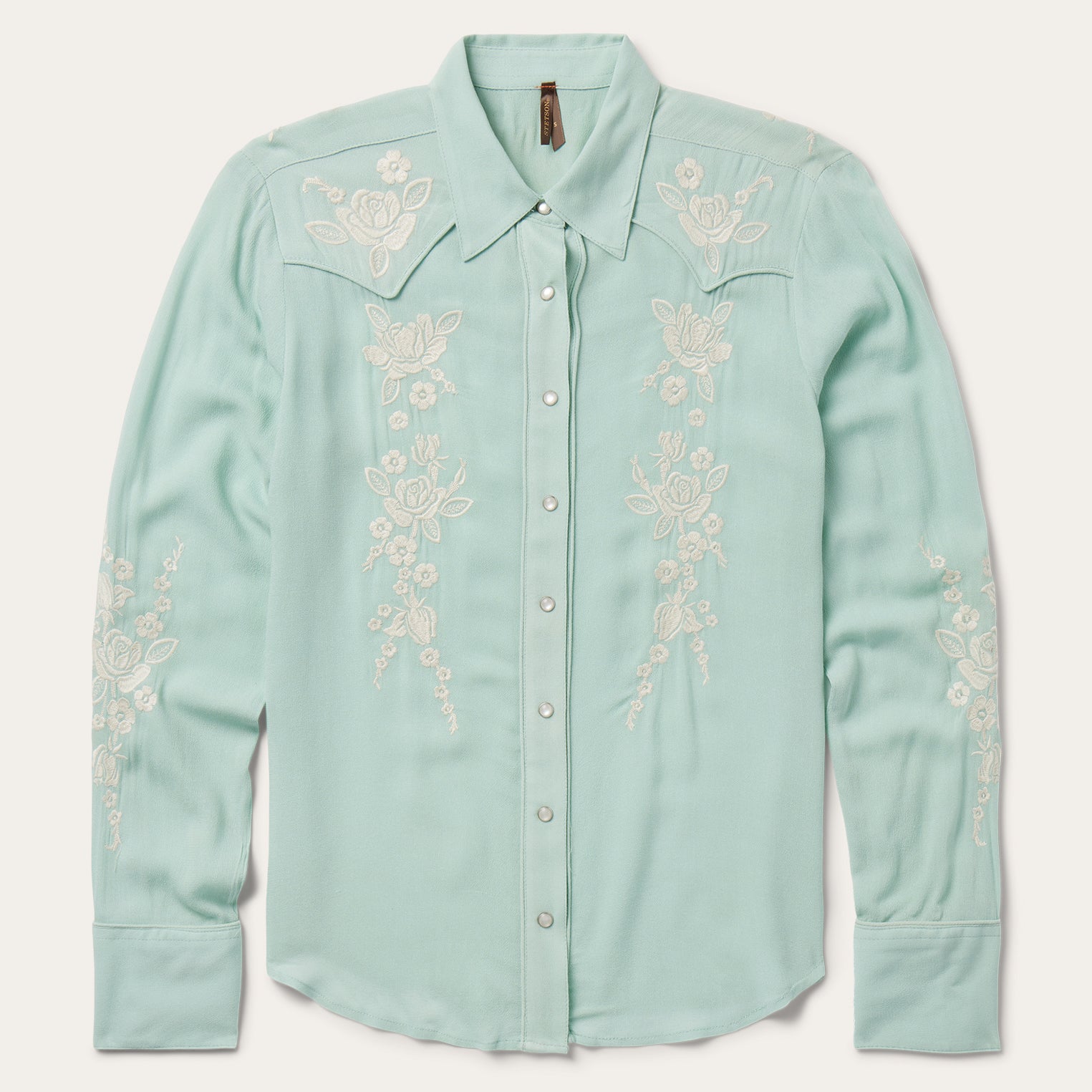 Stetson Aqua Crepe Western Shirt