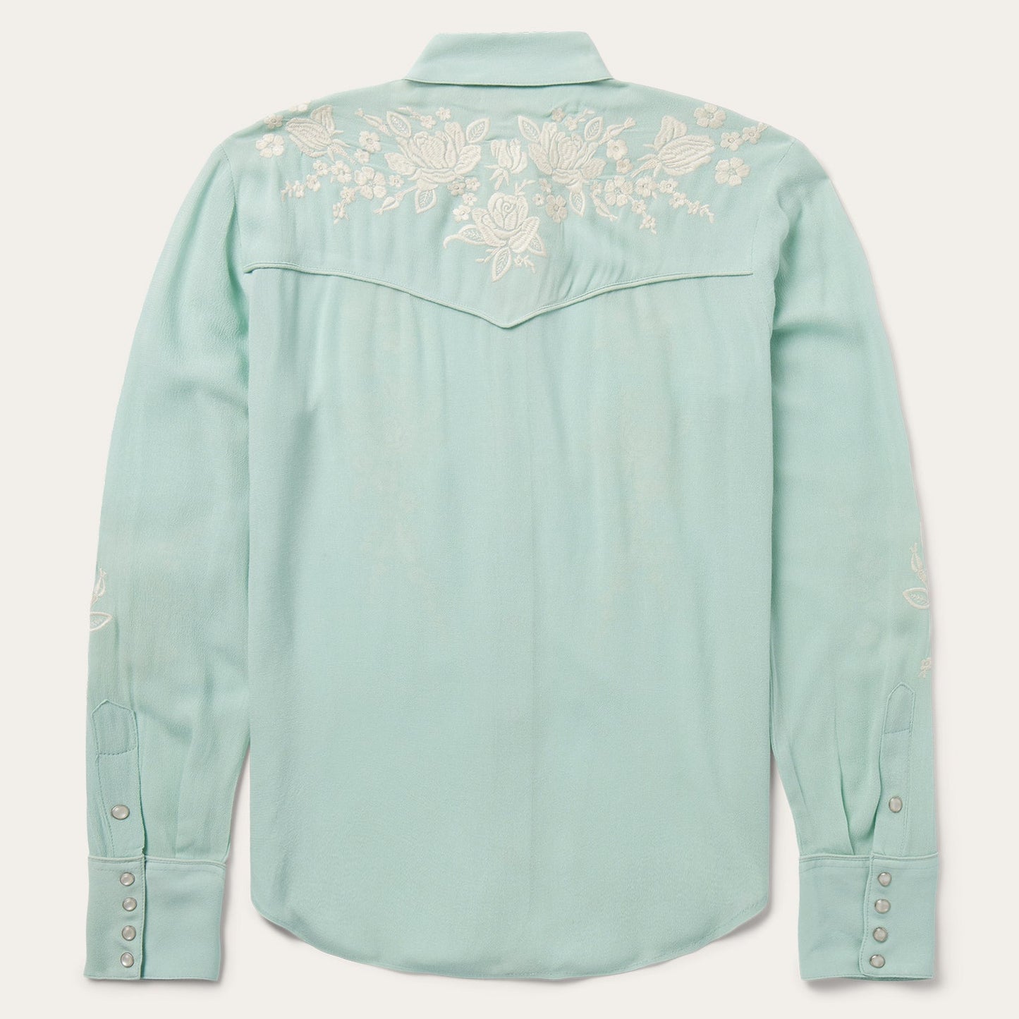 Stetson Aqua Crepe Western Shirt
