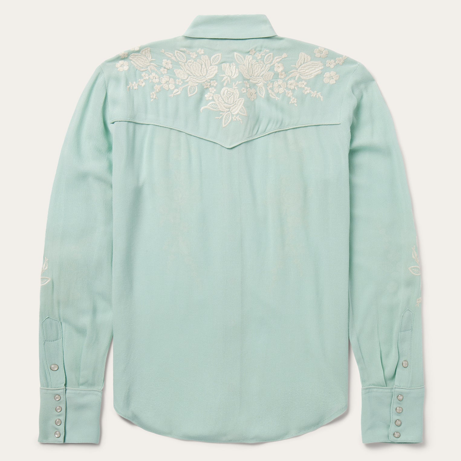 Stetson Aqua Crepe Western Shirt
