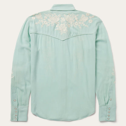 Stetson Aqua Crepe Western Shirt