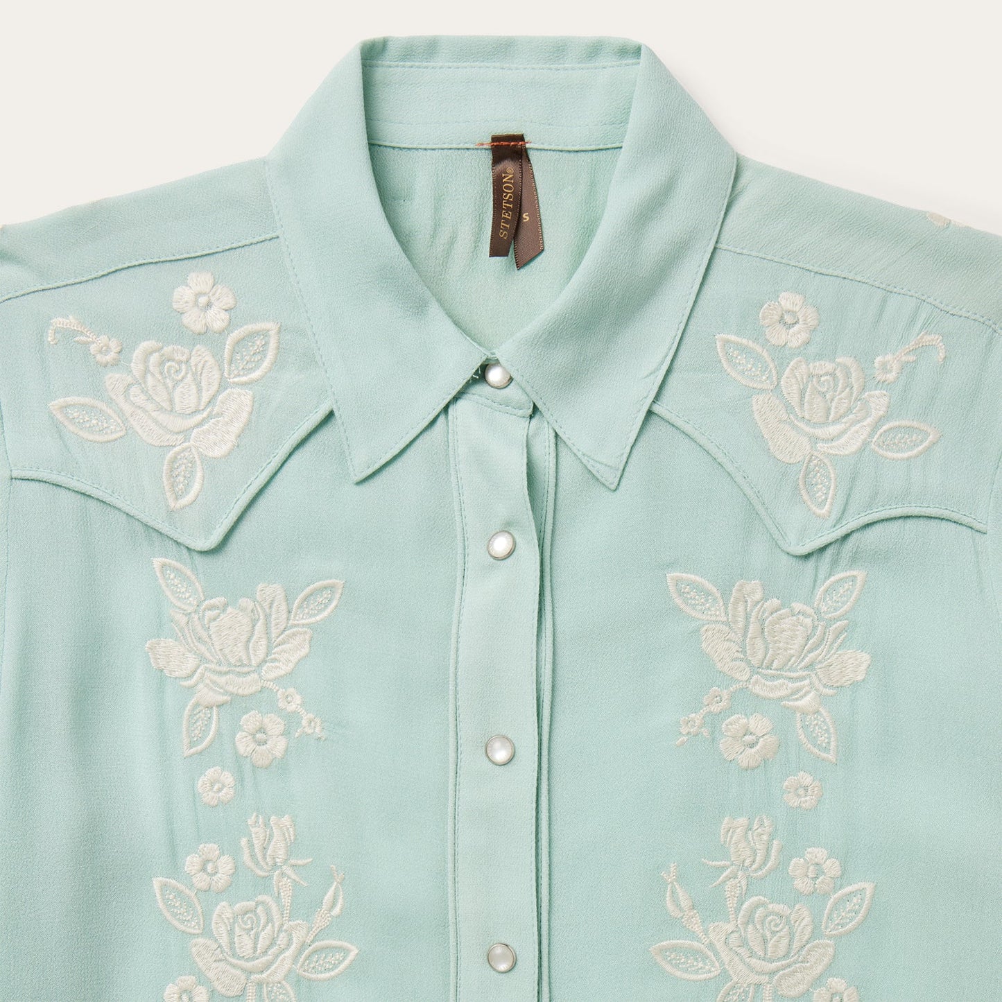 Stetson Aqua Crepe Western Shirt