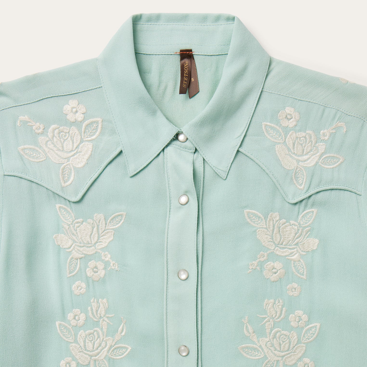 Stetson Aqua Crepe Western Shirt