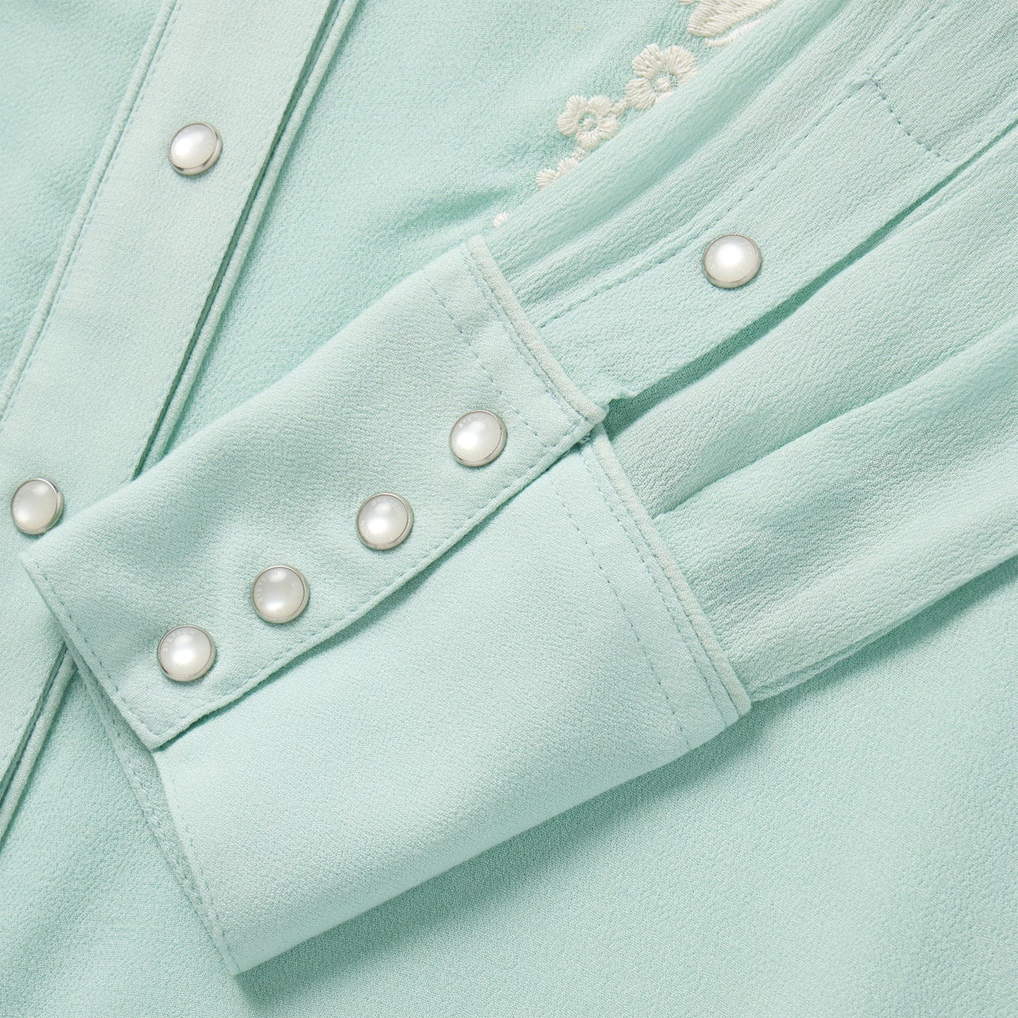 Stetson Aqua Crepe Western Shirt