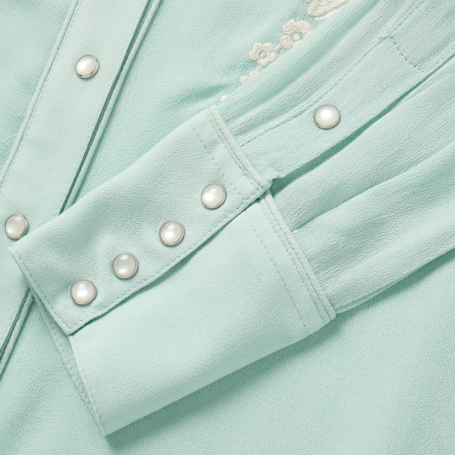 Stetson Aqua Crepe Western Shirt
