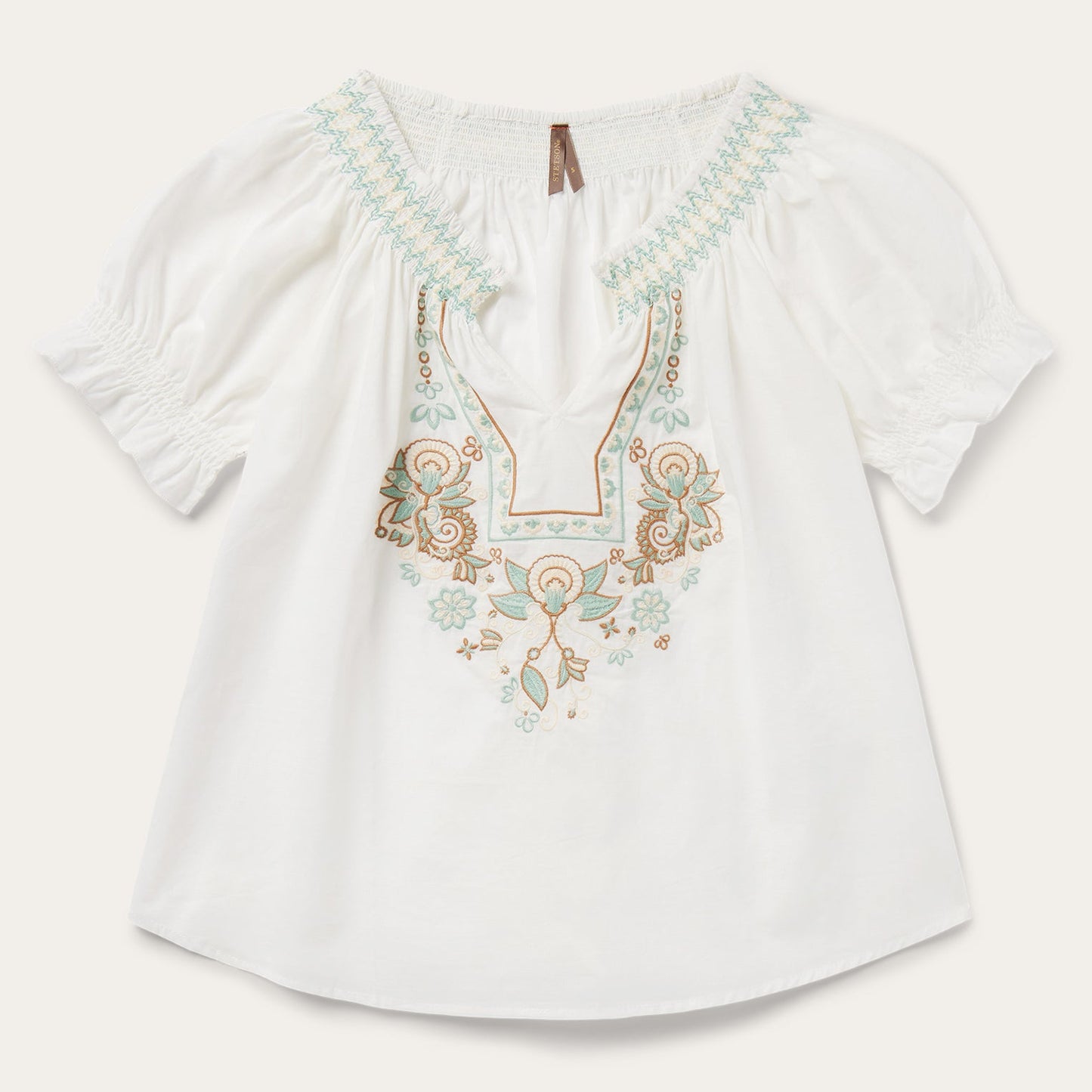 Stetson Cotton Voile Peasant Blouse