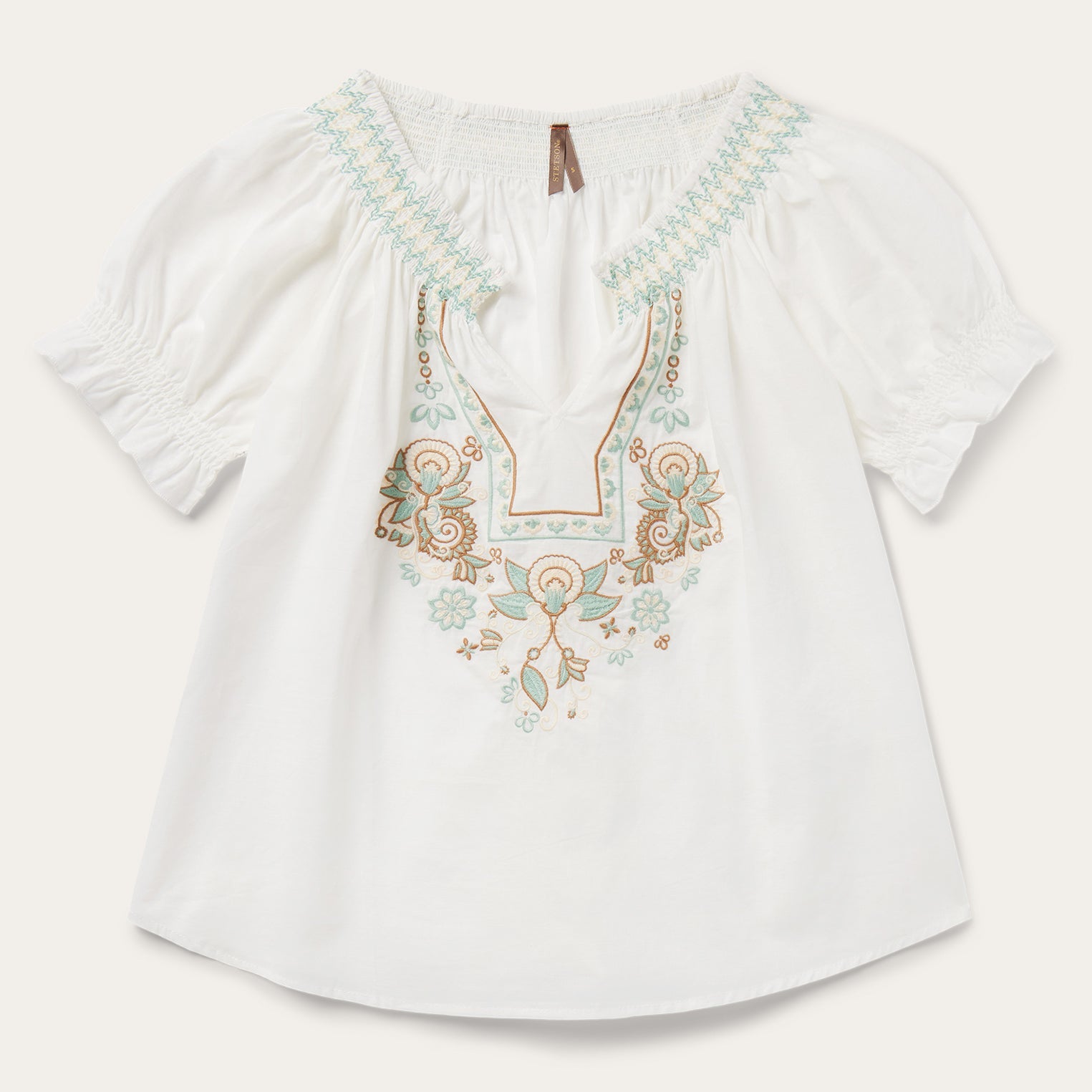 Stetson Cotton Voile Peasant Blouse