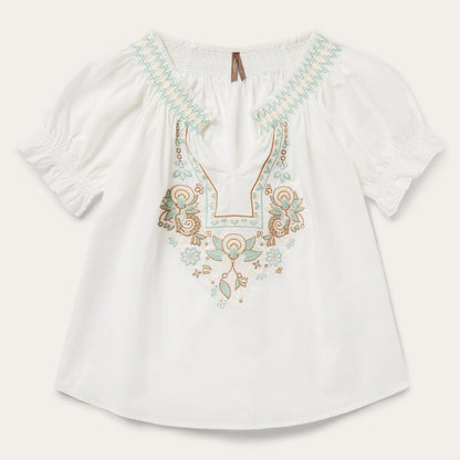 Stetson Cotton Voile Peasant Blouse