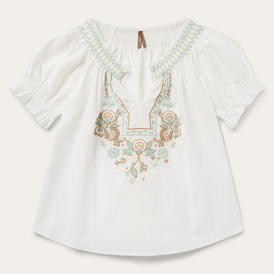 Stetson Cotton Voile Peasant Blouse