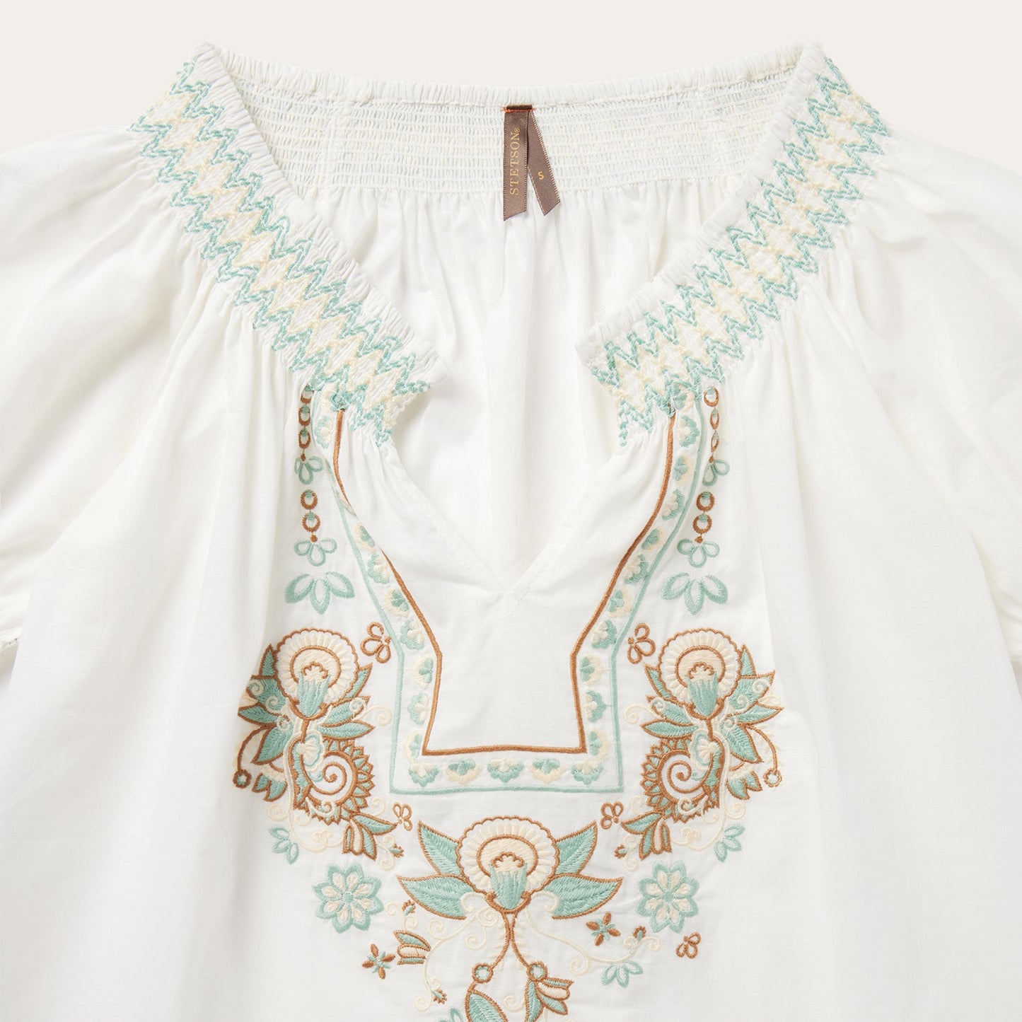Stetson Cotton Voile Peasant Blouse