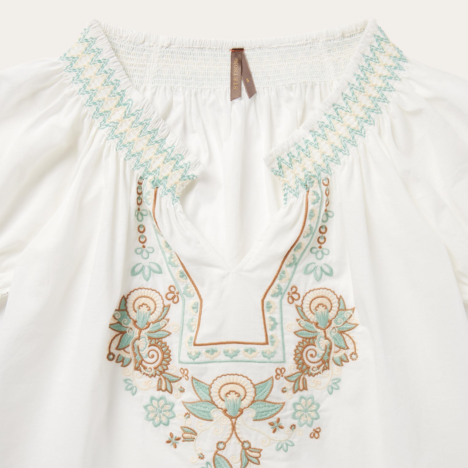 Stetson Cotton Voile Peasant Blouse