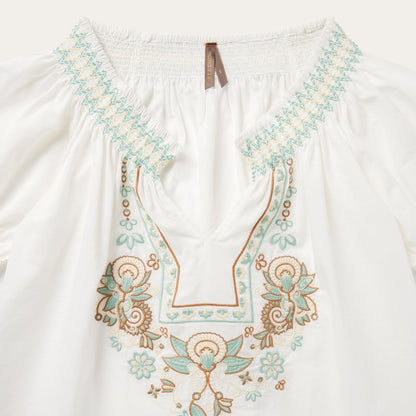 Stetson Cotton Voile Peasant Blouse