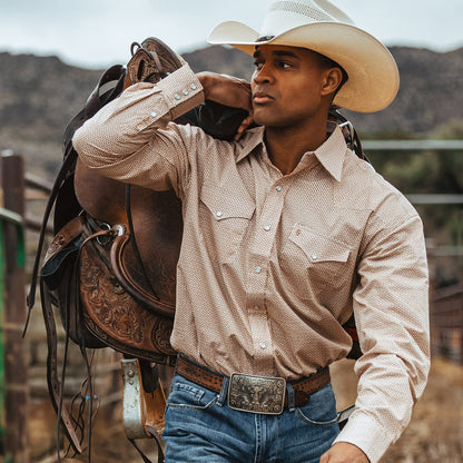 Stetson Diamond Print Western Shirt