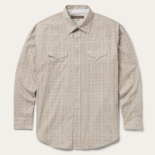 Stetson Medallion Print Western Shirt