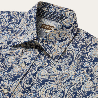 Stetson Greenspring Paisley Short Sleeve Western Shirt
