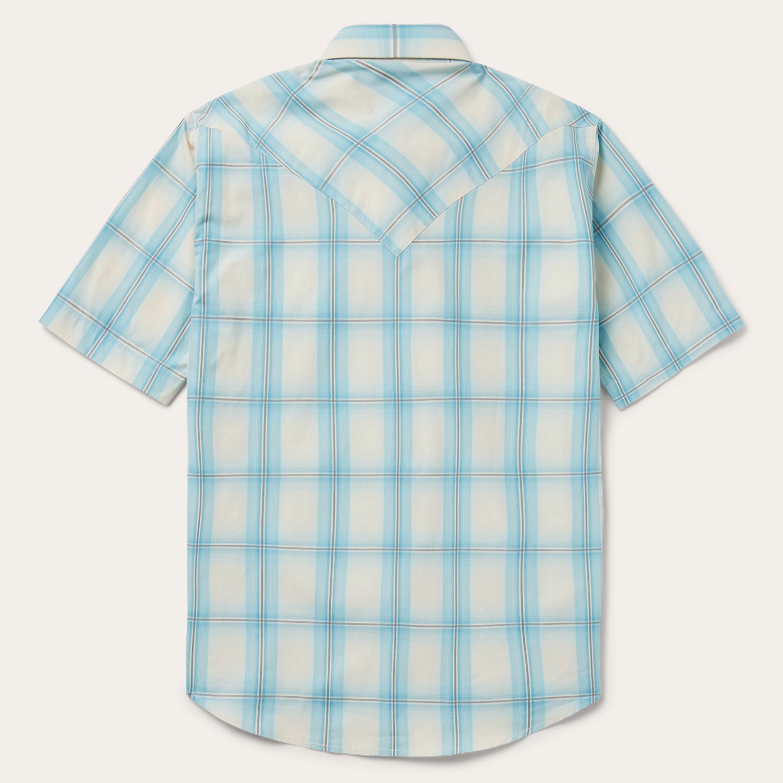 Stetson Ombre Plaid Short Sleeve Western Shirt