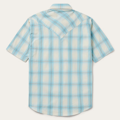 Stetson Ombre Plaid Short Sleeve Western Shirt