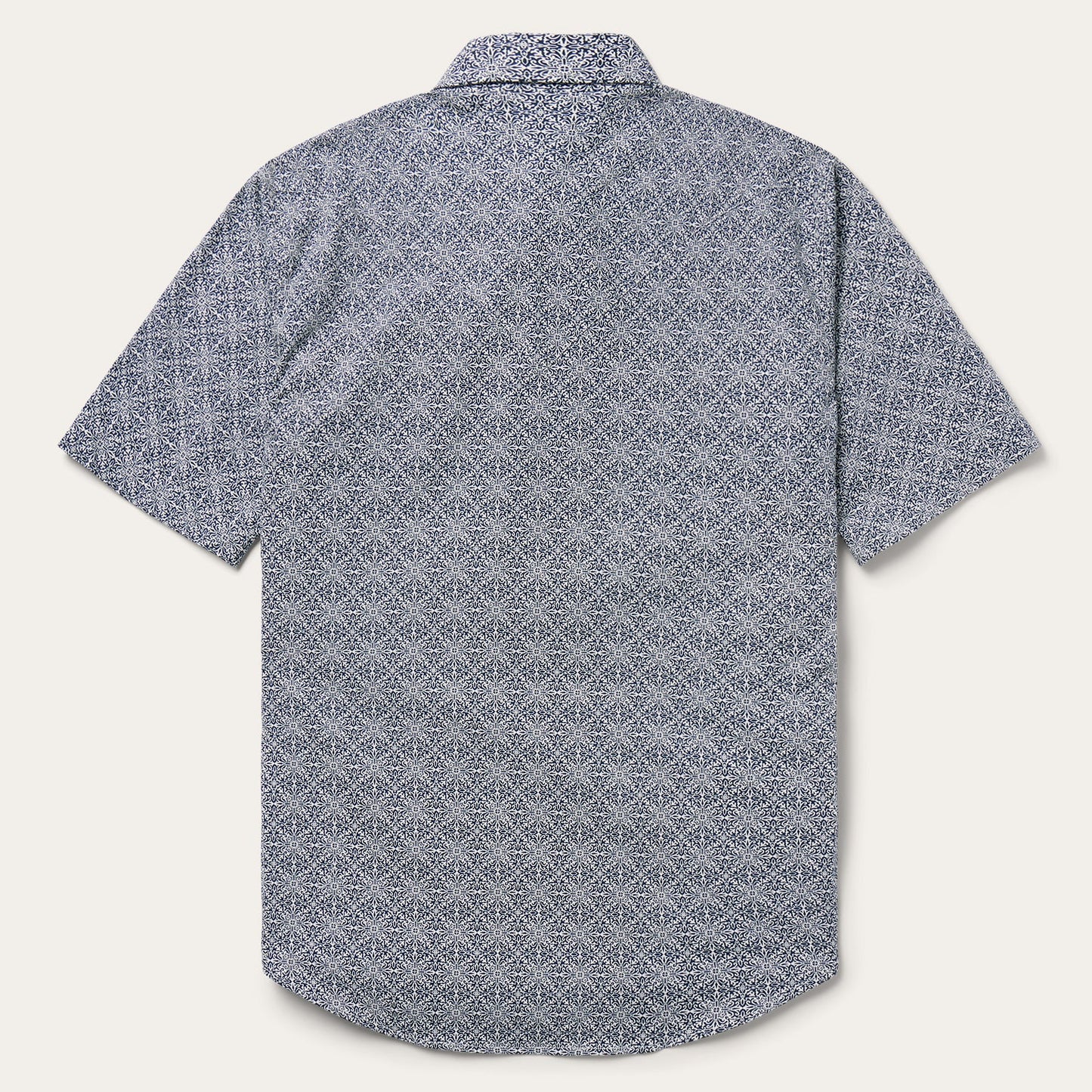 Stetson Navy Print Short Sleeve Western Shirt