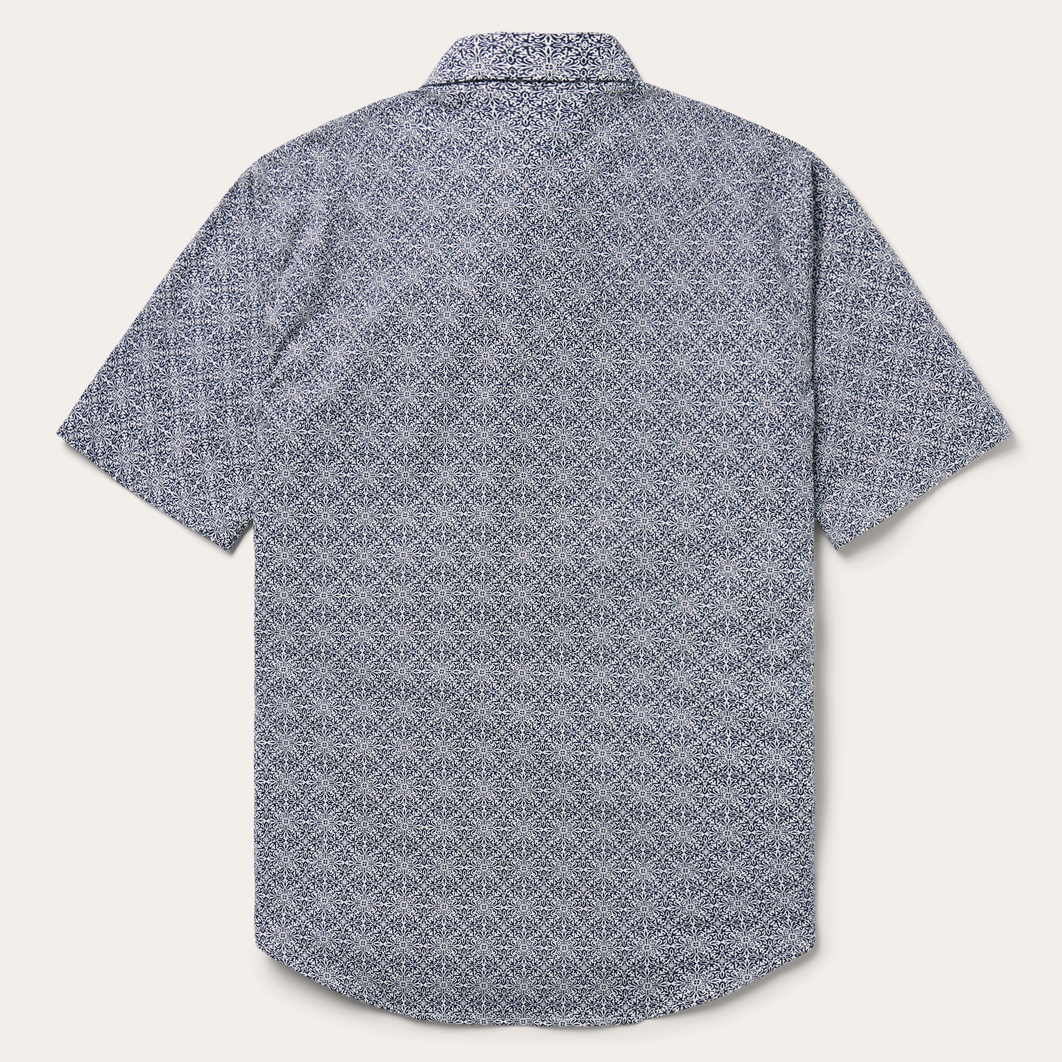 Stetson Navy Print Short Sleeve Western Shirt