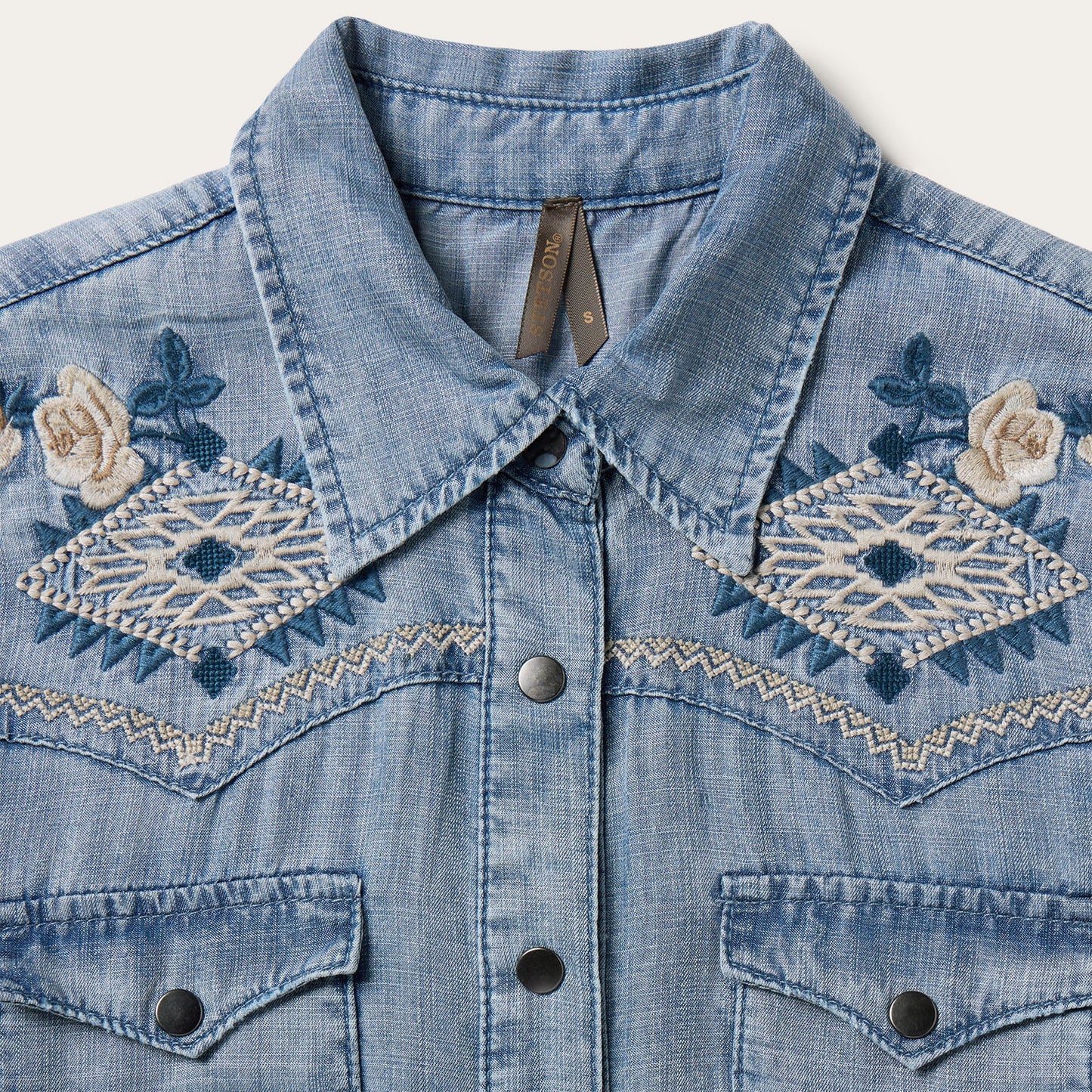 Stetson Embroidered Denim Twill Shirt Dress