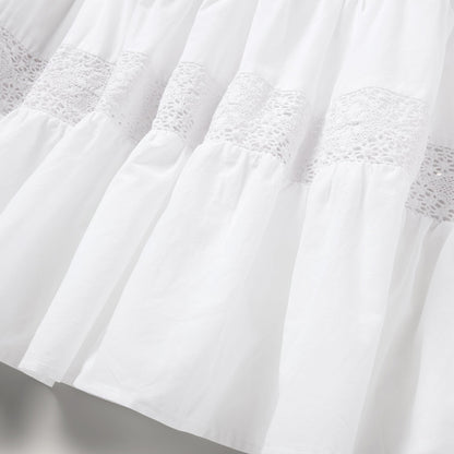 Stetson White Cotton Lawn Sleeveless Dress