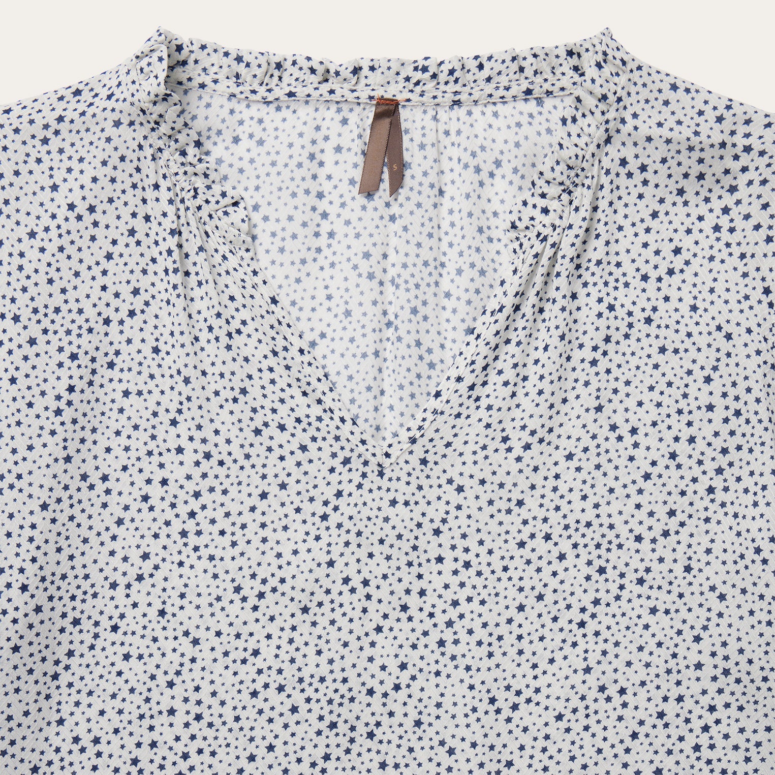 Stetson Stars Print Peasant Blouse