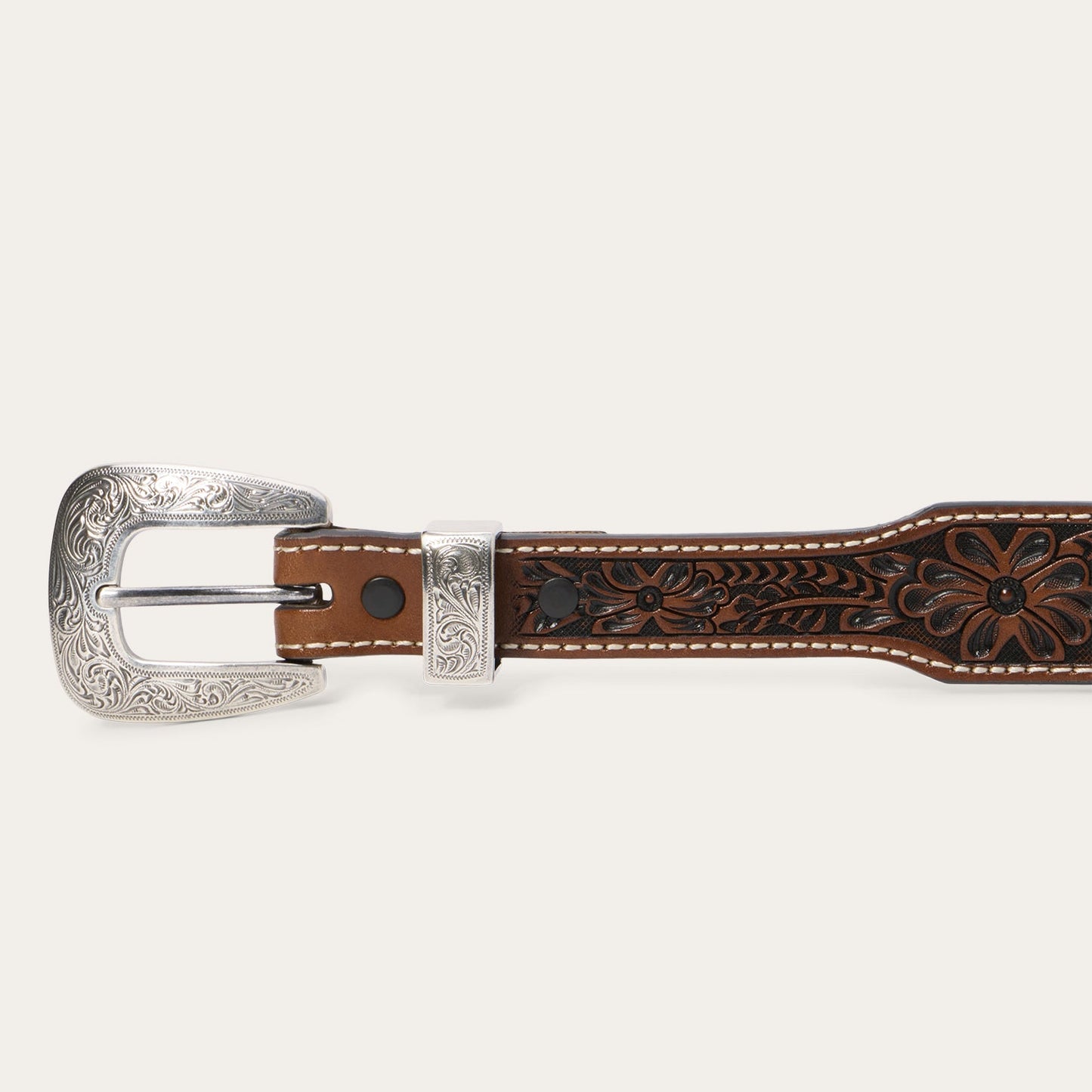 Stetson Tooled Tapered Belt