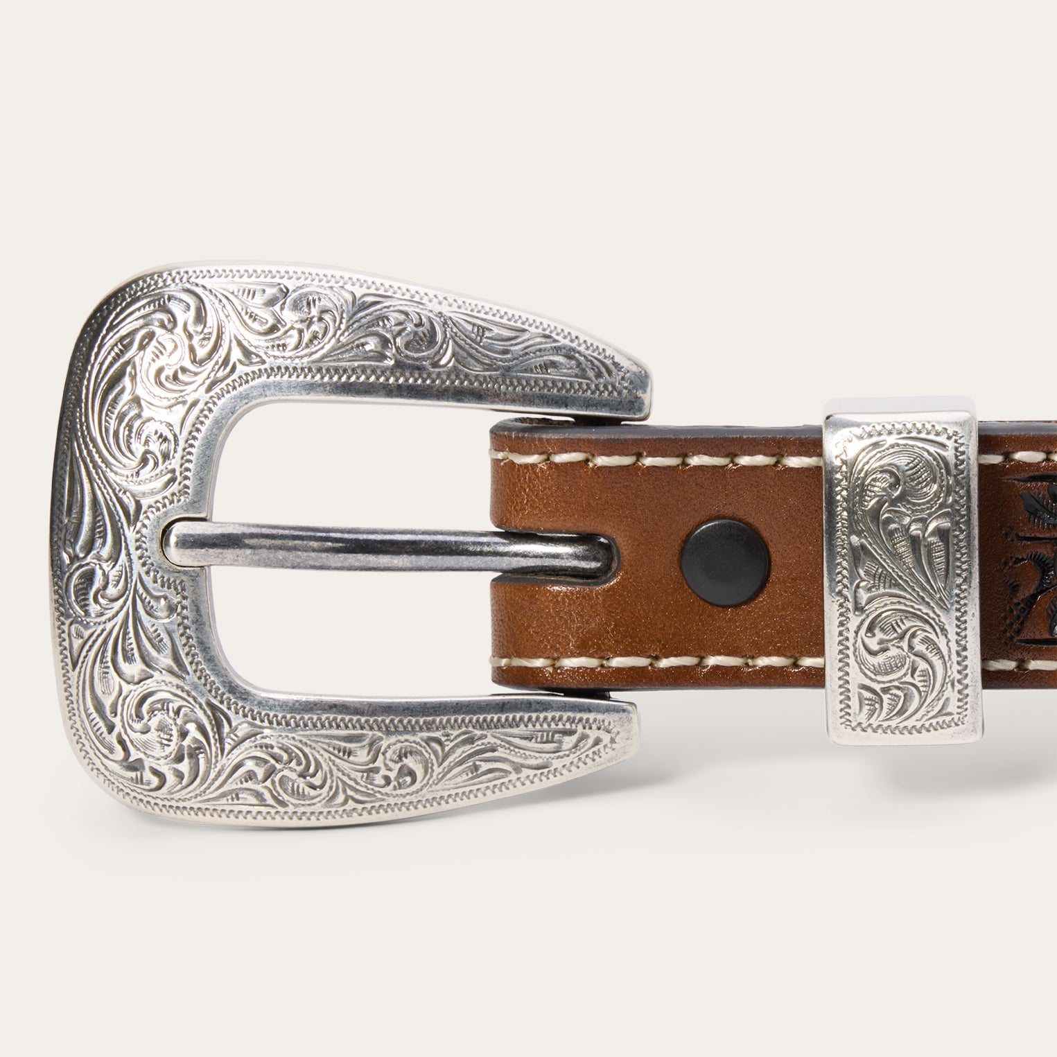 Stetson Tooled Tapered Belt