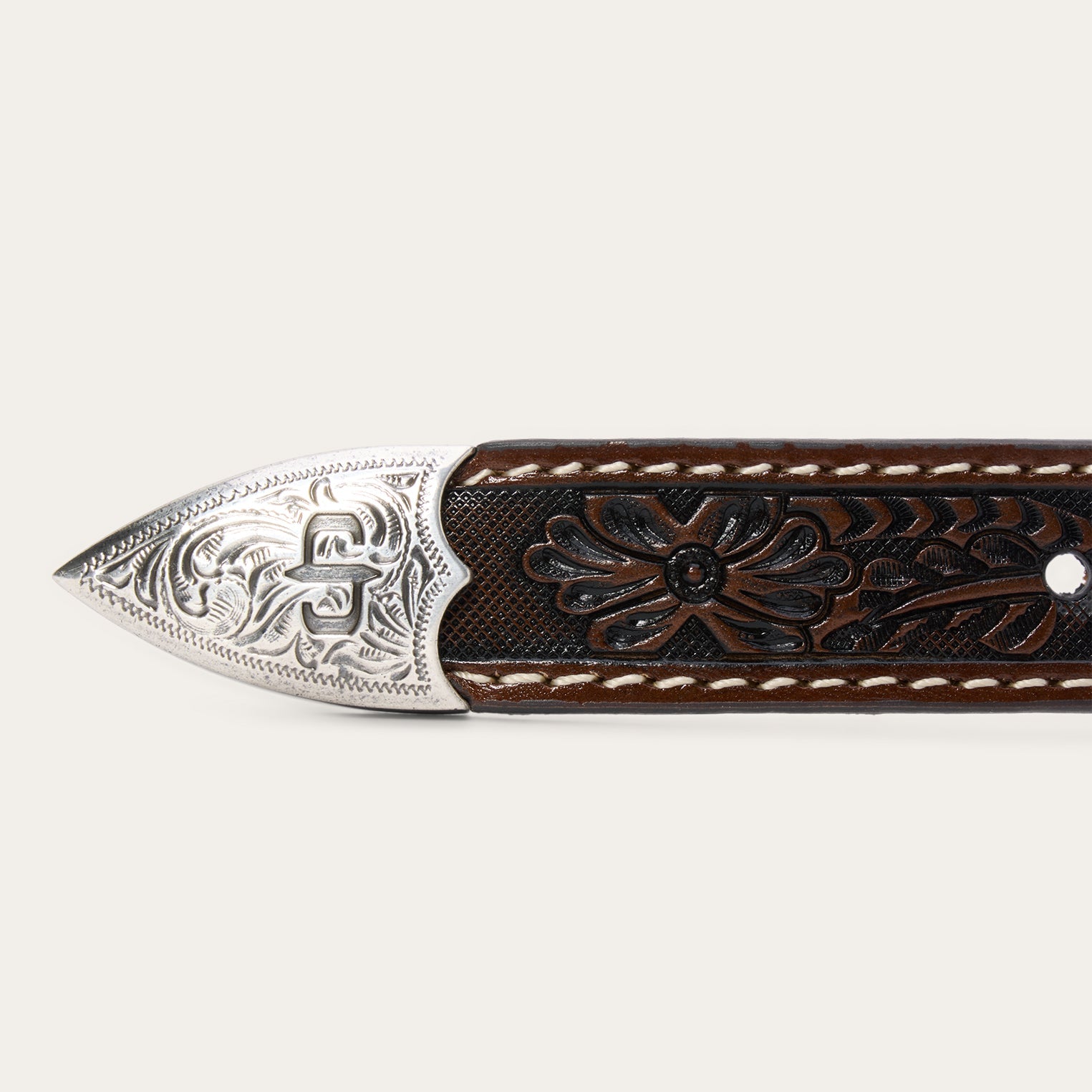 Stetson Tooled Tapered Belt