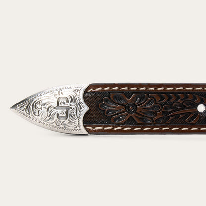 Stetson Tooled Tapered Belt