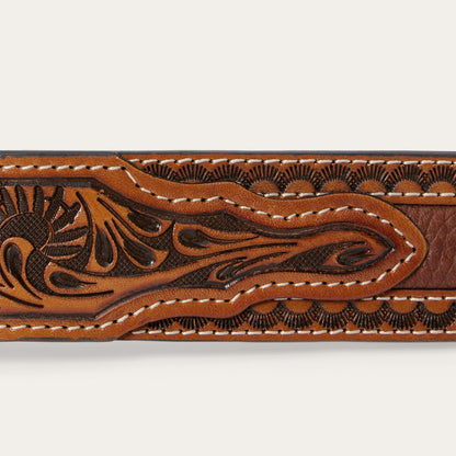 Stetson Tooled Tab Belt