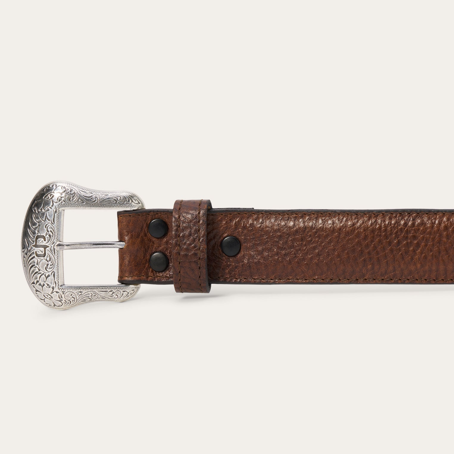 Stetson Bison Leather Concho Belt