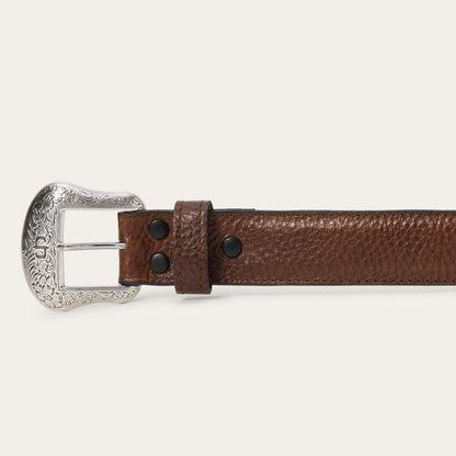 Stetson Bison Leather Concho Belt