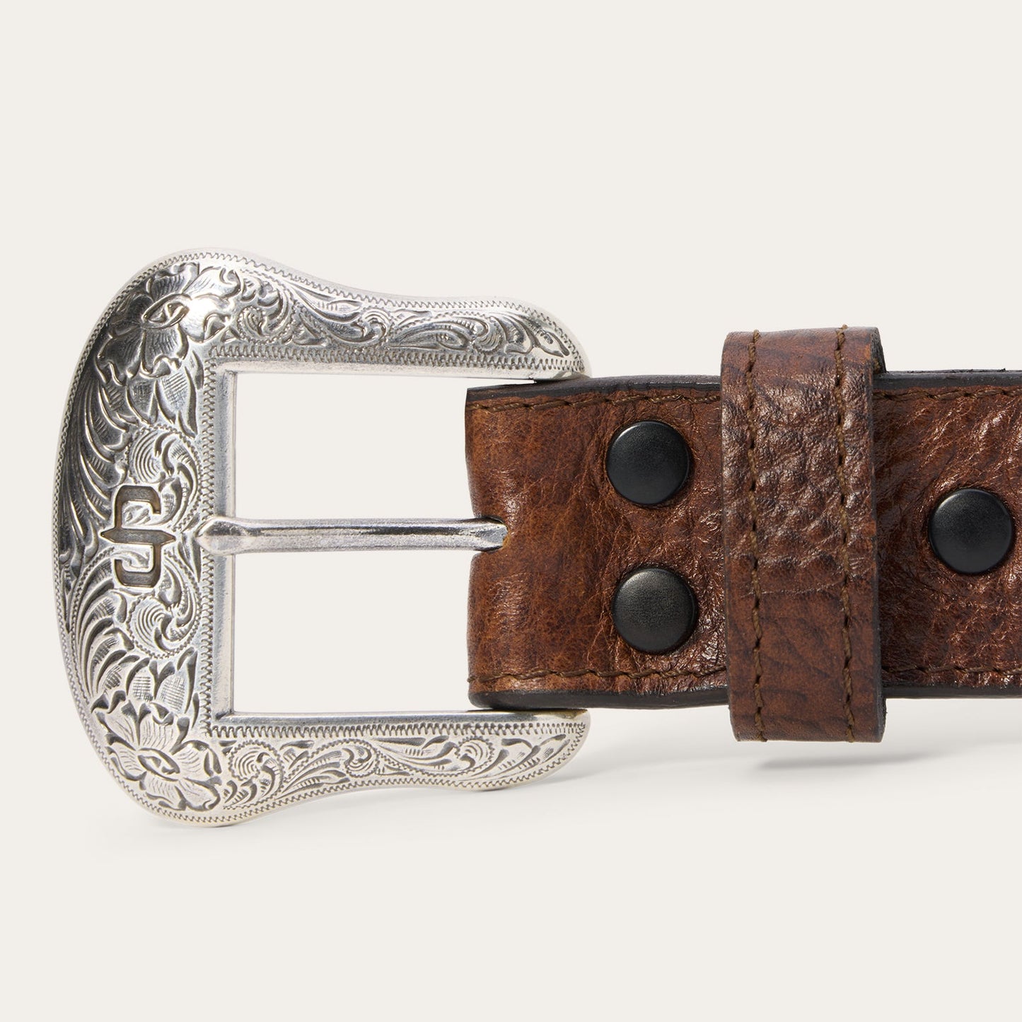 Stetson Bison Leather Concho Belt
