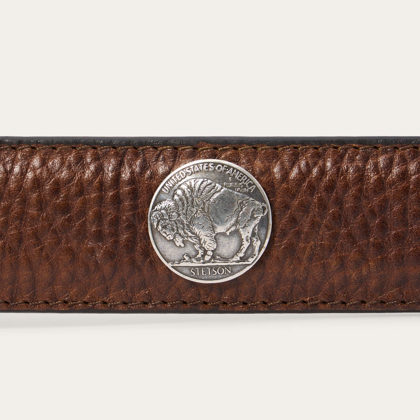 Stetson Bison Leather Concho Belt