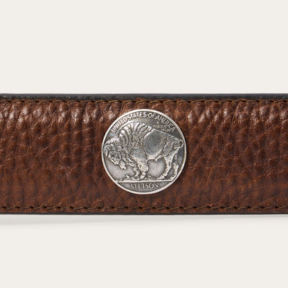 Stetson Bison Leather Concho Belt