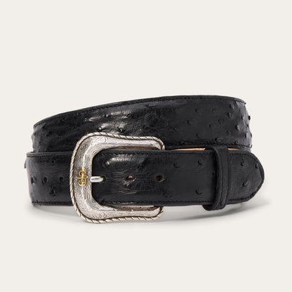 Stetson Ostrich Western Tab Belt