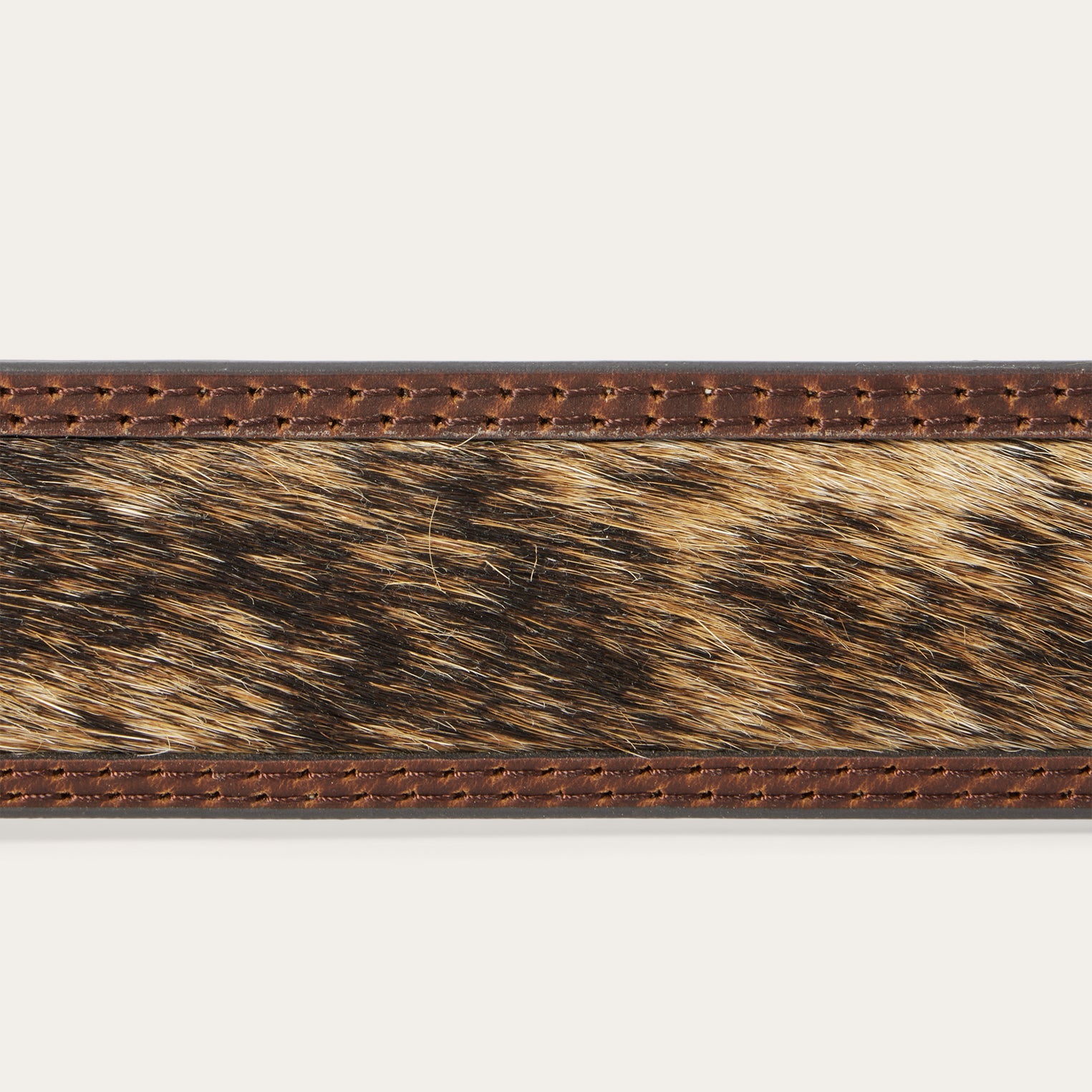 Stetson Hair-on-Hide Tooled Tab Belt