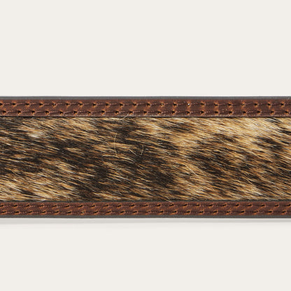 Stetson Hair-on-Hide Tooled Tab Belt