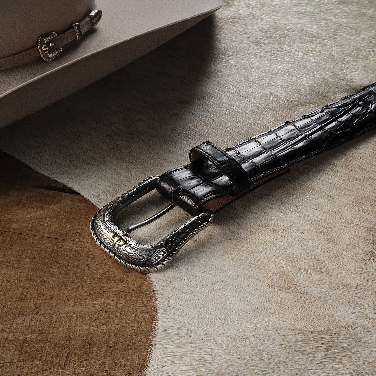 Stetson Caiman Western Tab Belt