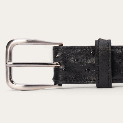 Stetson Ostrich Western Tab Belt - 1 1/4" Width