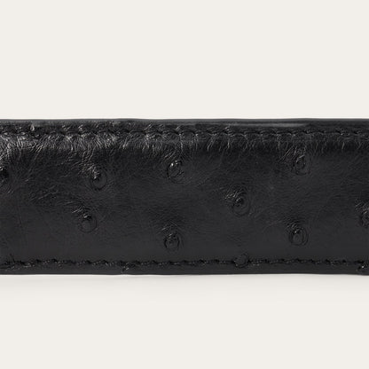 Stetson Ostrich Western Tab Belt - 1 1/4" Width