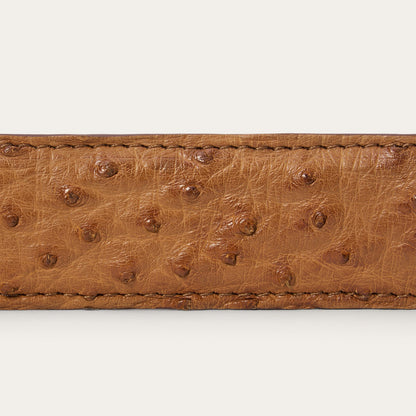 Stetson Ostrich Western Tab Belt - 1 1/4" Width