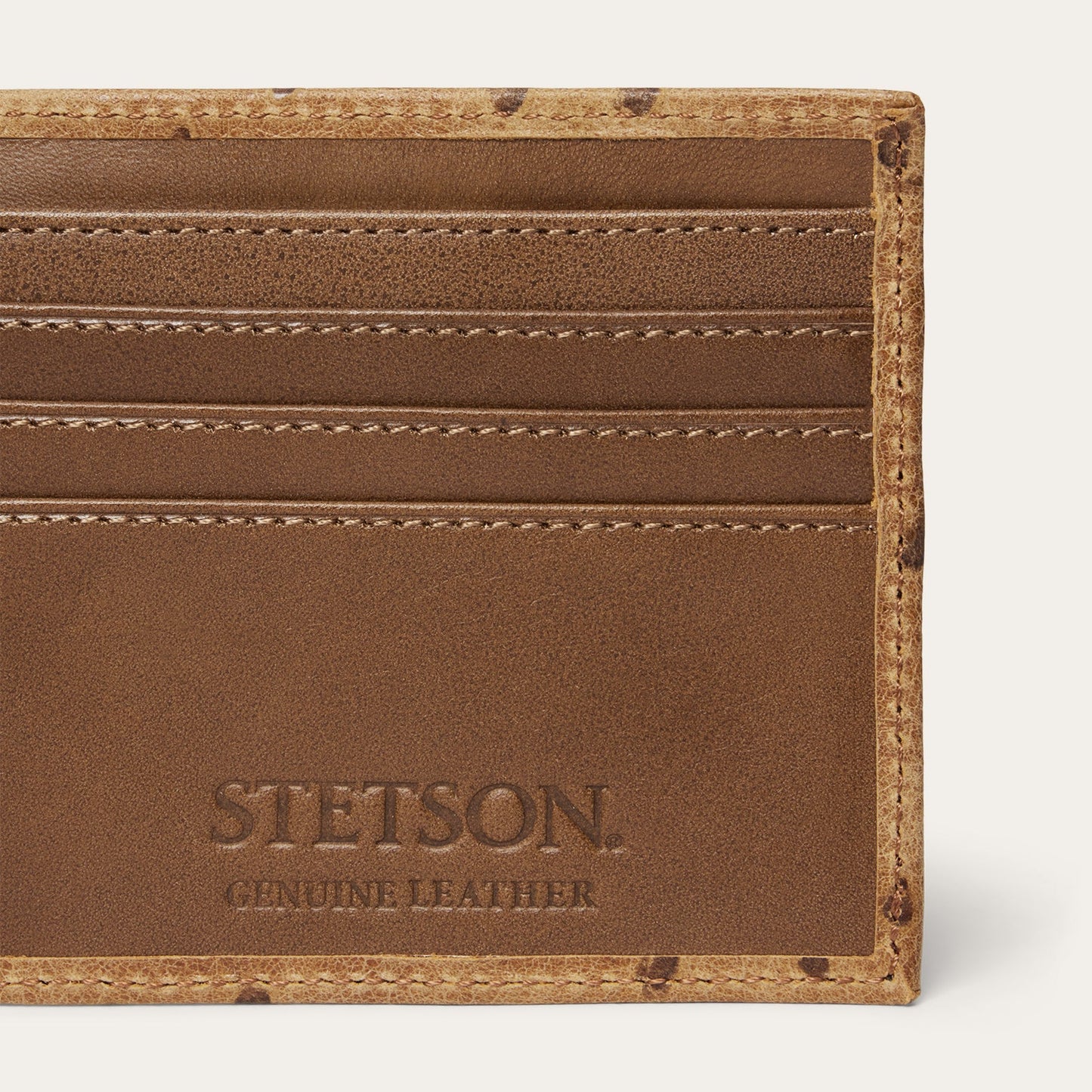 Stetson Tooled Embossed Ostrich Bi-Fold Wallet
