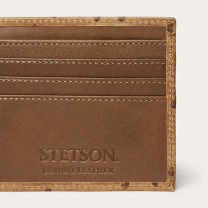 Stetson Tooled Embossed Ostrich Bi-Fold Wallet