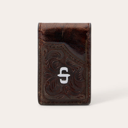 Stetson Tooled Embossed Croco Money Clip
