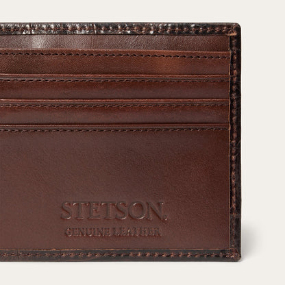 Stetson Tooled Embossed Croco Bi-Fold Wallet